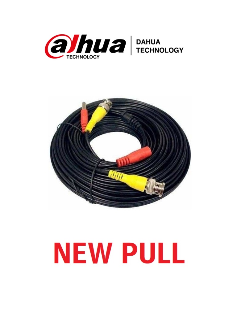 DAHUA CABLE20MTS NEW PULL - Cable Siamese de 20 Metros/ con conexiones para Camara de CCTV/ Bolsa Basica