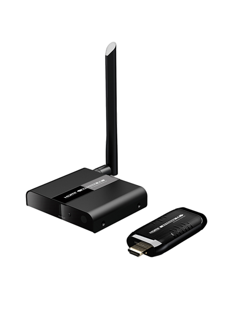 SAXXON LKV388Dongle- Kit extensor de video HDMI inalambrico / Resolucion 1080p/ Hasta 30 metros/ Transmision IR / Plug and Play/ Energia de transmisor por USB