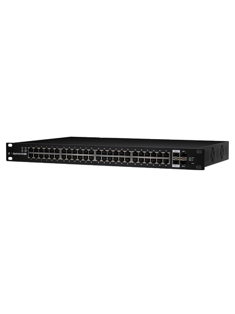 UBIQUITI ES48750W - Edge Switch Gigabit PoE / 48 Puertos Gigabit Ethernet / Administrable Capa 2 / 2 Puertos SFP / 2 Puertos SFP+ / PoE 750 Watts / Switching 140 Gbps