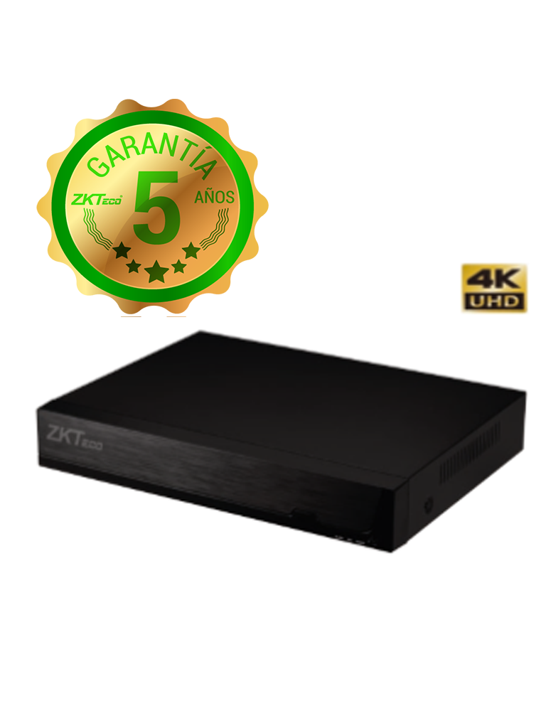 ZKTECO Z8516NFR16P - NVR 16 Canales IP / H265 / 16 Puertos  PoE / Resolución 4K /  HDMI 4K / VGA / 2 Puertos SATA hasta 8TB cada  HDD / P2P