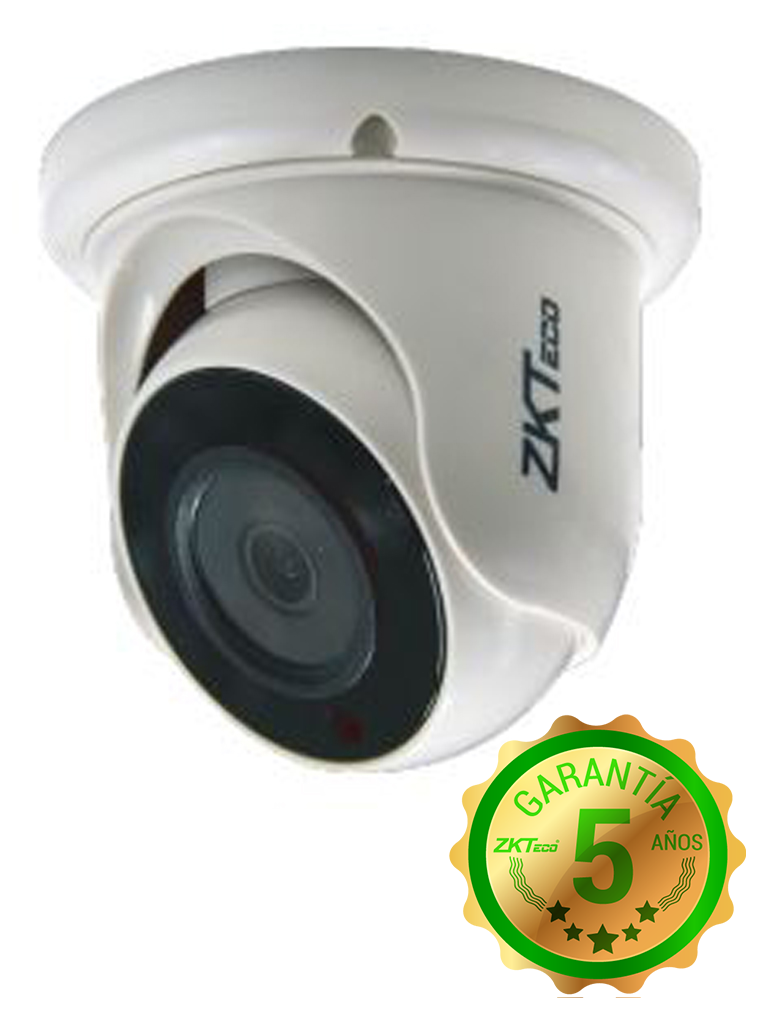 ZKTECO ES32B11J - Cámara Domo HDCVI 1080p/ AHD/ TVI/ CVBS/ Lente 2.8 mm/ Ángulo Visión 92 grados/ Luz IR 20M/ DWDR/ Interior/ Policarbonato