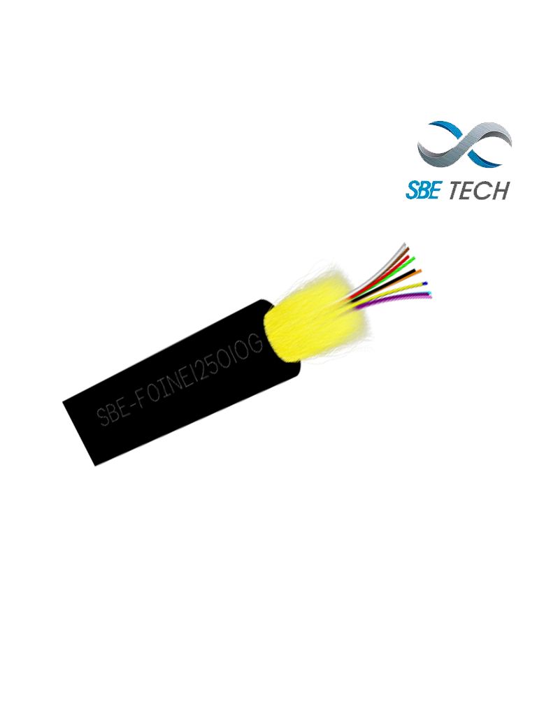 SBETECH SBE-FOINE125010G - Fibra óptica para uso interior/exterior 50/125µm, LSZH OM3 12 hilos. Tramo de 100mt