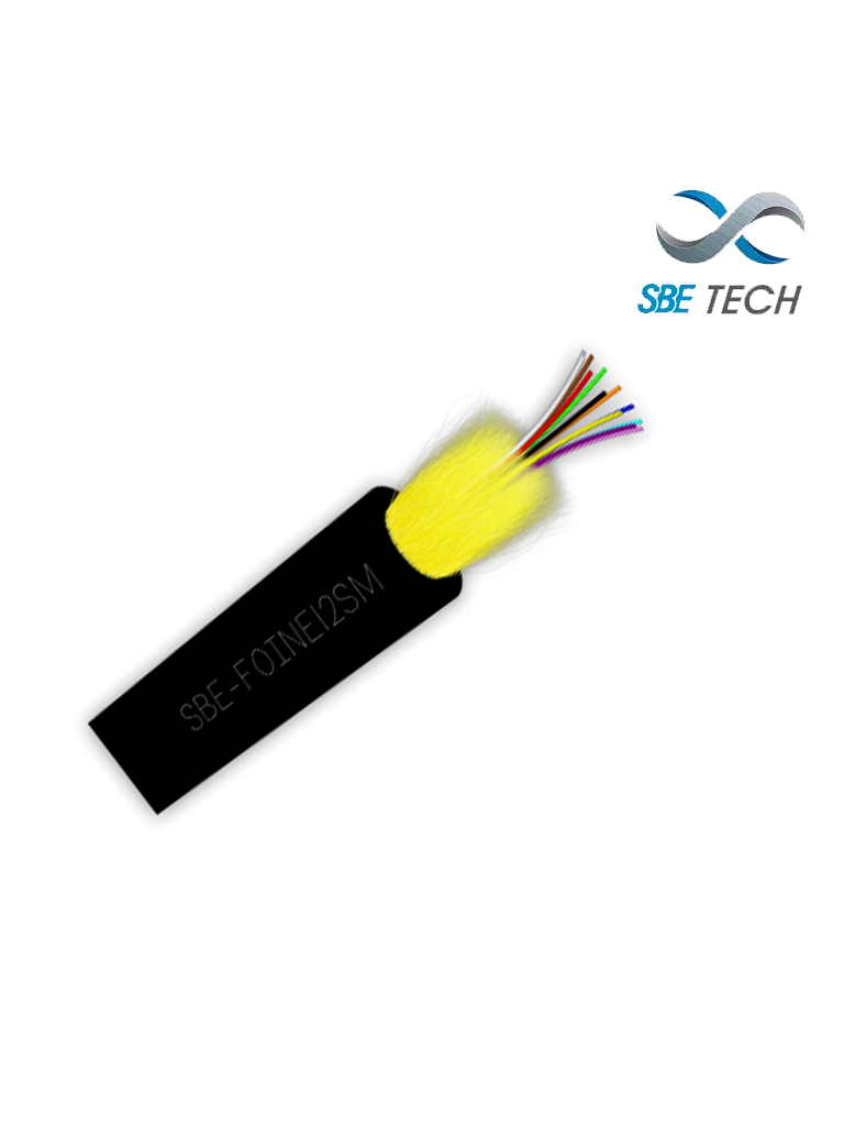 SBETECH SBE-FOINE12SM - Fibra óptica para uso interior/exterior 9/125µm, OS1, 12 hilos. Tramo x mt