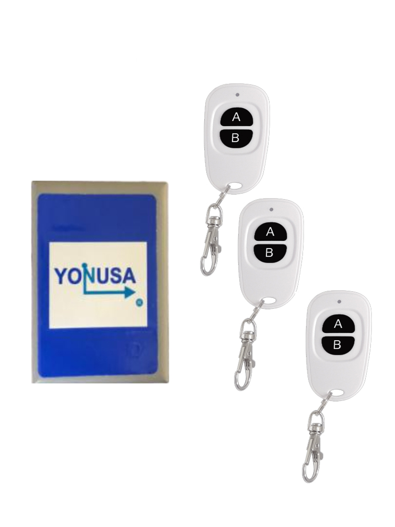 YONUSA KL2V2PAK - Paquete de modulo receptor con 3 mandos individuales, compatible con todos los modelos de Energizador Yonusa/ Conexión directa 