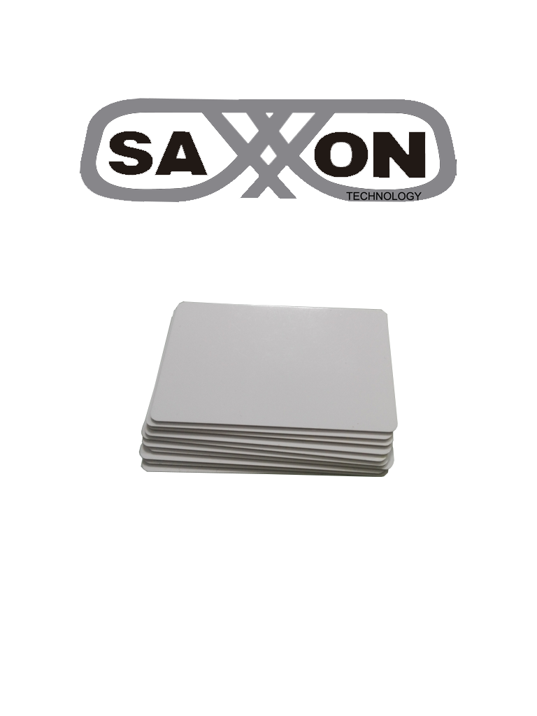 SAXXON SAXDUAL03 - Paquete de 10 TAG De PVC / UHF / ID / Compatible con Lectoras SAXR2656 & SAXR2657 / Lectoras de Proximidad 125 khz / EPC GEN2 / Folio Impreso