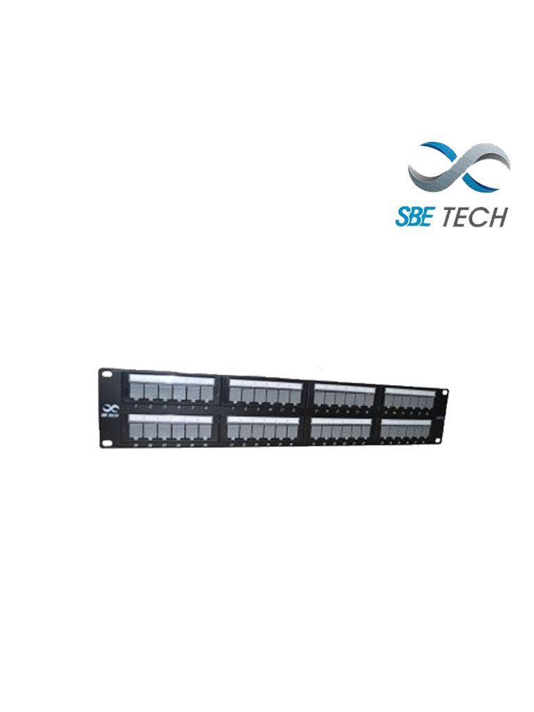 SBETECH PPC648P - Panel de parcheo categoría 6/ 48 puertos / Estándares ANSI/TIA 568-C.2 / ISO 11801 2a Edición / Producto Certificable