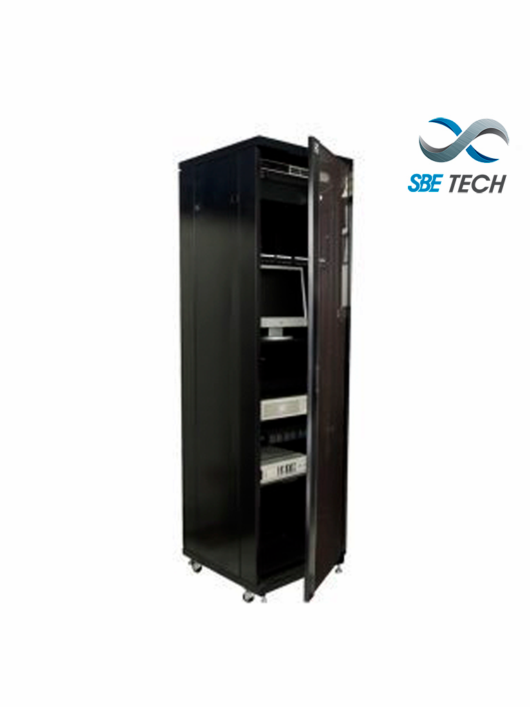 SBETECH SBE-GNL42URP600NL - Gabinete de Piso / 42 UR / Puerta de cristal / profundidad 600 mm