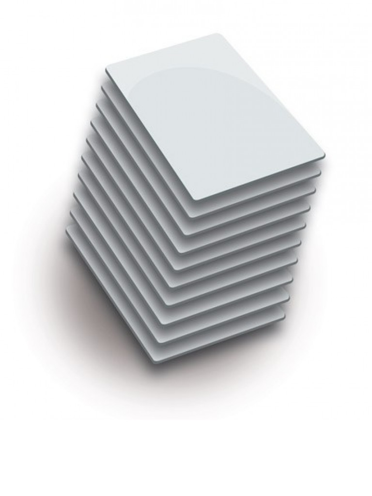 ZKTECO MFCARDP - Paquete de 200 Tarjetas Blancas Mifare 13.56 Mhz / PVC / Imprimibles / 1 Kilobyte de memoria / Sin folio impreso 