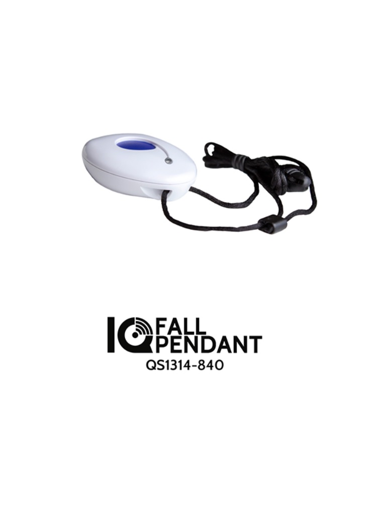 QOLSYS  IQFALLPENDANT -  QS1314-840 Botón de Emergencia de Caída Inalámbrico para Qolsys QS1314-840. Detecta automáticamente si el usuario cae o puede presionar el botón para pedir ayuda. (Alarm.com)