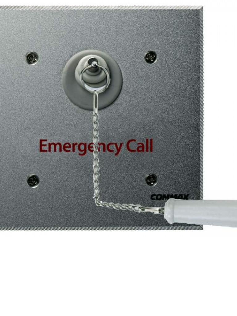 COMMAX ES420 - Botón de emergencia con cadena para uso en regaderas, cuenta con protección contra agua / Sistema de Enfermería Conexión con JNS4CS a 2 hilos 
