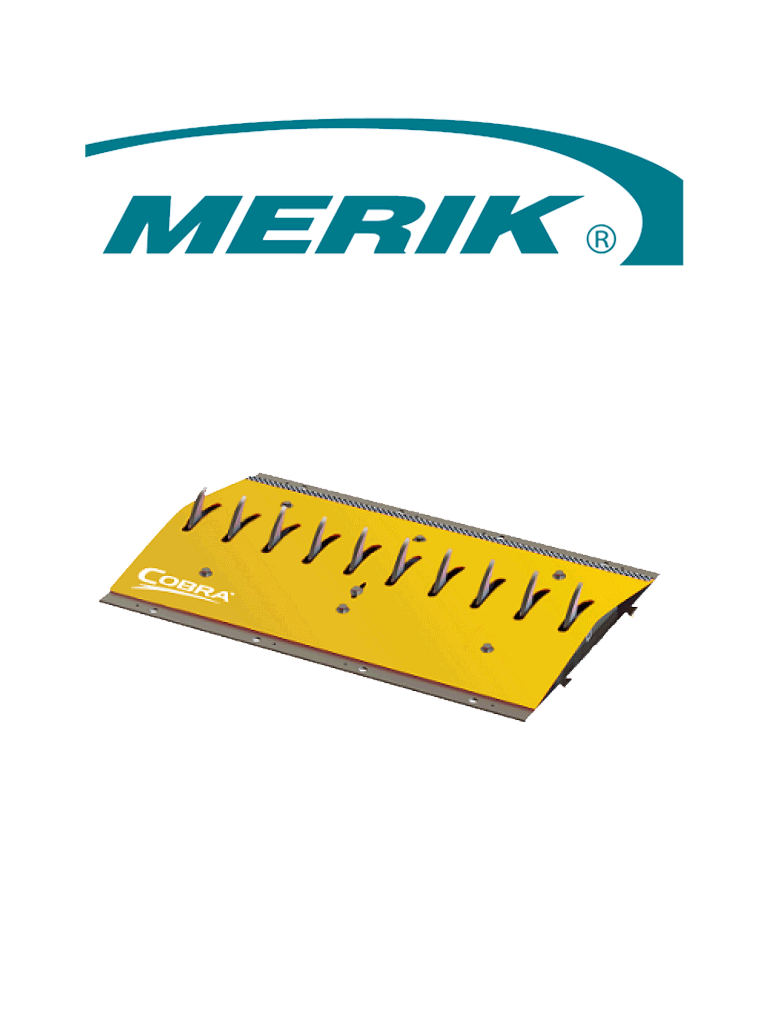 MERIK 12300PY - Cobra sección de picos poncha llantas de montaje en superficie / Tramo de 91cm / Color amarillo / No incluye biseles laterales