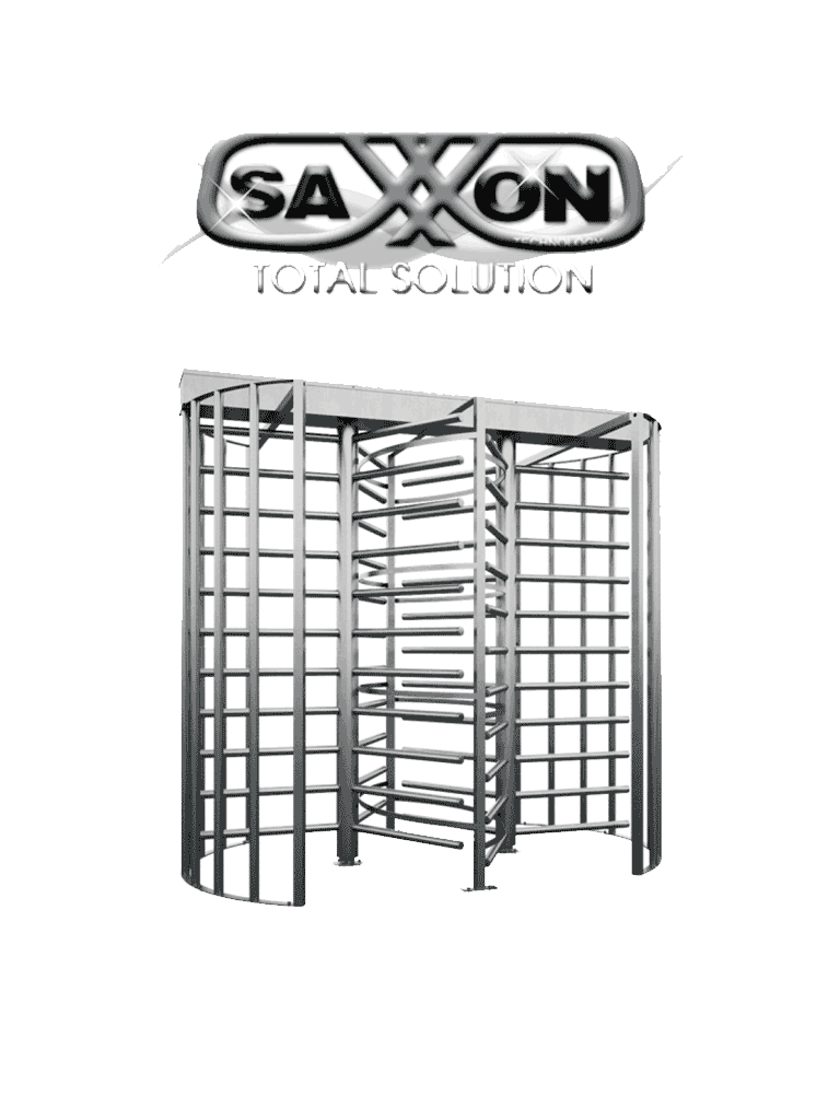 SAXXON D3 - Torniquete Doble Carril / Alto Tráfico / Cuerpo Completo / Bidireccional / Acero Inoxidable IP66 / Uso Exterior e Interior / Compatible con Controles de Acceso / Sobre Pedido T. E. de 2 a 3 Semanas