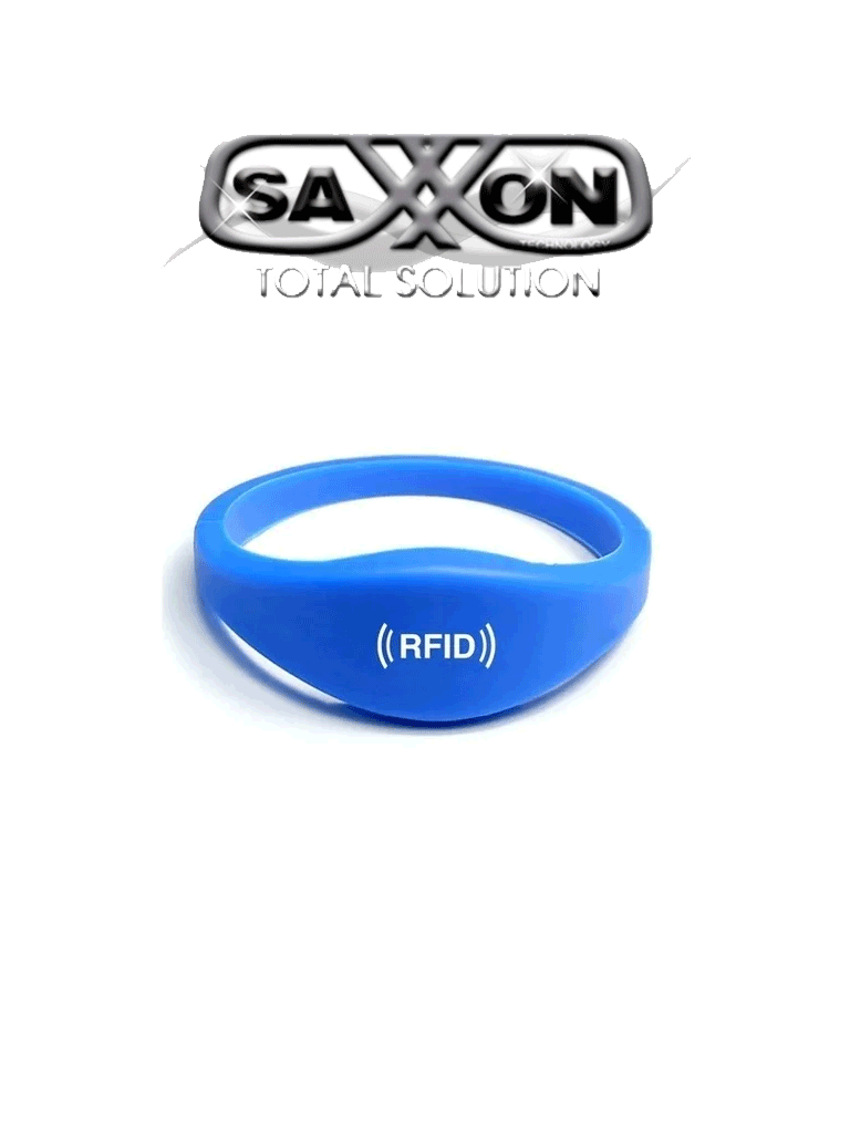 SAXXON BTRW01 - Brazalete de Proximidad RFID 125 Khz / Color Azul / Material Silicon / Compatible con Controles de Acceso #AHORRA