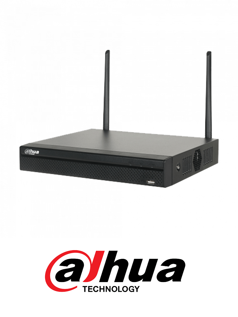 DAHUA NVR2104HSW4K - NVR 4 Canales de video IP  WiFi / 2.4GHZ / H265+ / 80 Mbps Grabacion /  HDMI 4K / VGA / 1 Interfaz SATA / Grabacion hasta 4K / P2P/