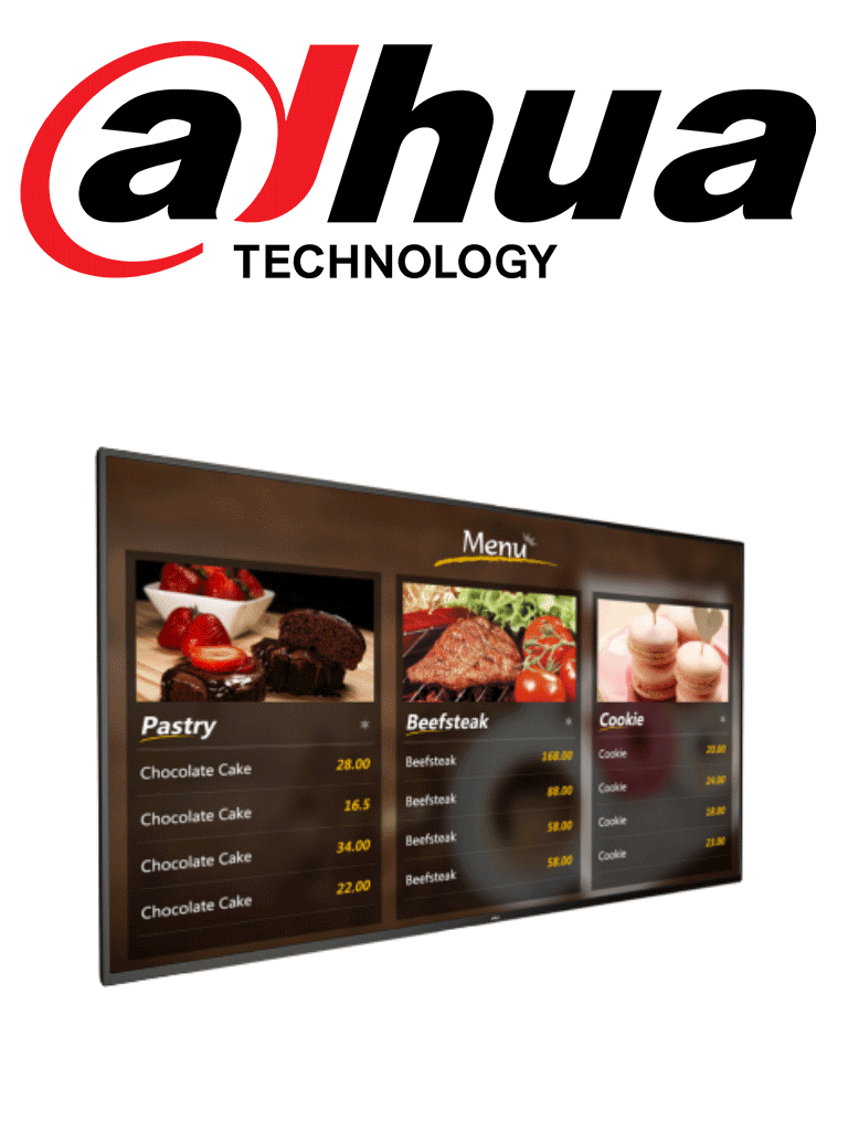DAHUA LDH55MAI200 - Pantalla digital SIGNAGE  LCD 55 pulgadas / ANDRO ID / Uso interior / Carcasa de metal / Video / Imagenes / Texto administrable remotamente/