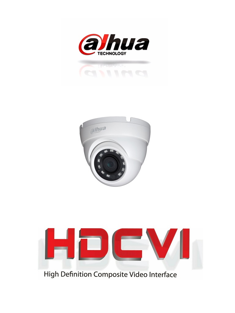 DAHUA HDW1000M28- CAMARA DOMO HDCVI 720P/ TVI/ AHD/ CVBS/ LENTE FIJO 2.8MM/ IR 30M/ SMART IR/ IP67/ BLC/ HLC/ DWDR/ AGC/ METALICA