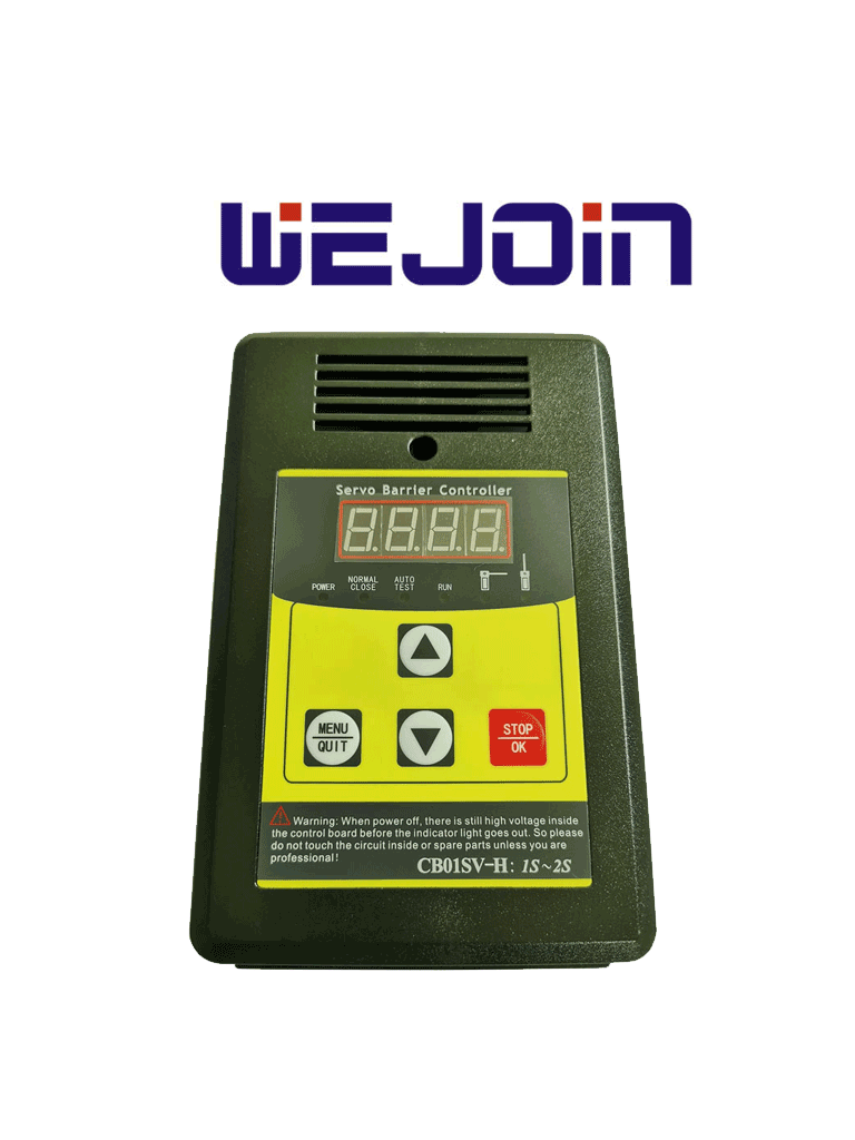 WEJOIN WJBCP04 - Panel de Control para Barrera Vehicular con Servo Motor de 1 a 1.8 Segundos