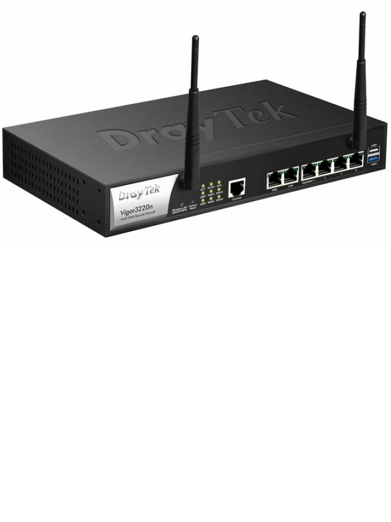 DRAYTEK VIGOR3220N- Ruteador Inalambrico 4 Puertos WAN/ 100 VPN/ Firewall/ USB/ 3G 4G/ Puertos Gigabit
