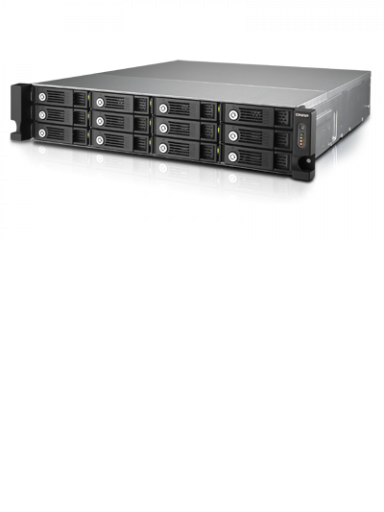 QNAP TVS1271URPi516G - NAS Servidor de archivos / RACKEABLE / Hasta 12 bahias tipo SATA / 16 GB RAM / 4 Gigabit LAN / Expandible / No incluye riel