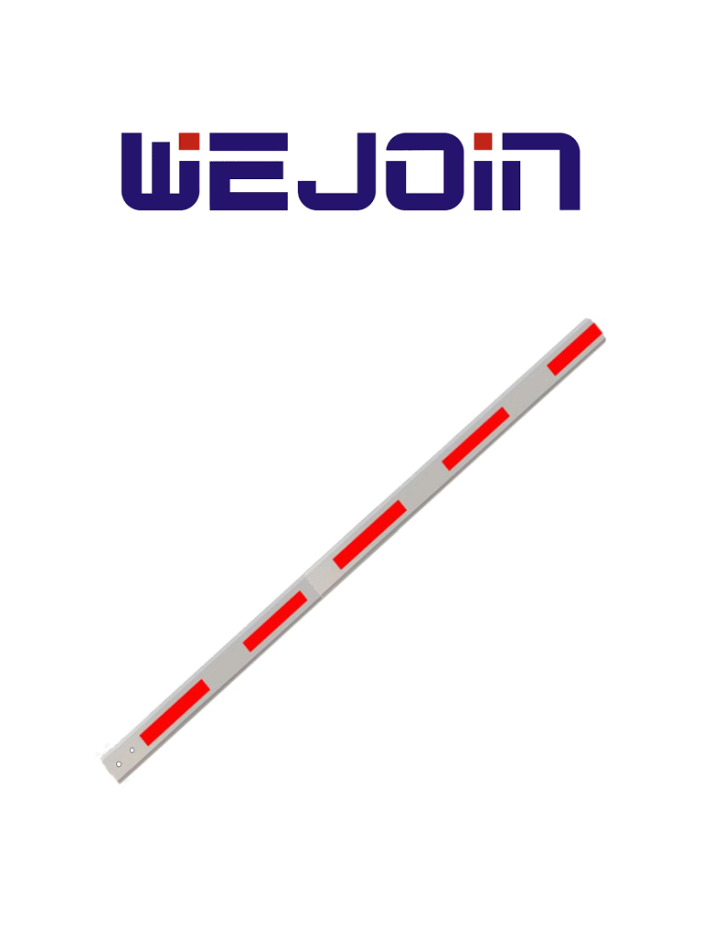 WEJOIN WJSBM6 - Brazo Recto Octagonal de 6 metros / Franjas Reflejantes / Compatible con Barreras Wejoin WJCB01SVIL56
