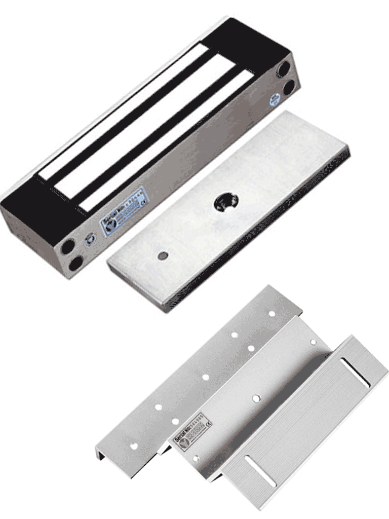 YLI YM500NWPACK - Paquete de cerradura magnética para 1200 lb de sujeción o 500 Kg para uso en exterior cuenta con IP68, incluye soporte de fijación en ZL 