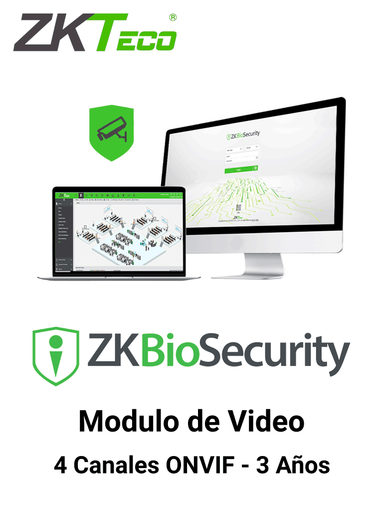 ZKTECO ZKBSVIDP43Y - Modulo de Vídeo para Biosecurity / Soporta hasta 4 Canales / ONVIF / Vigencia 3 Años