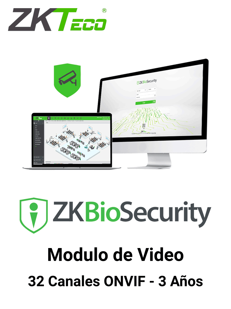 ZKTECO ZKBSVIDP323Y - Modulo de Vídeo para Biosecurity / Soporta hasta 32 Canales / ONVIF / Vigencia 3 Años