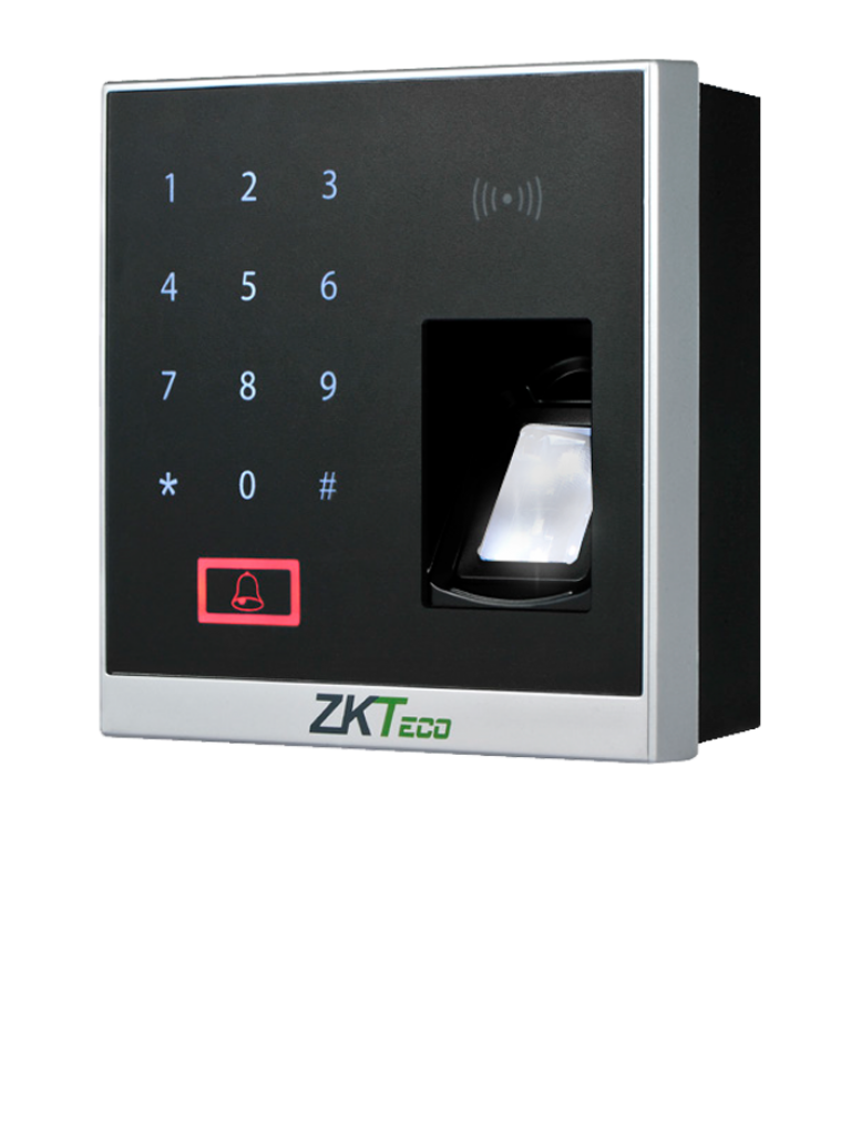 ZKTECO X8BT - Control de acceso Biometrico, 200 Huellas, Algoritmo de huella versión 10, Bluetooth para apertura de puerta por medio de App móvil.