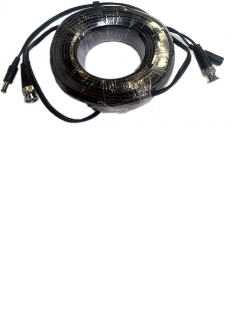 SAXXON OCABLE20MH2C - Cable de video y energia de 20  Mts / B NC Macho / 1 Conector macho y 1 conector hembra energia / Recomendable camaras analogas