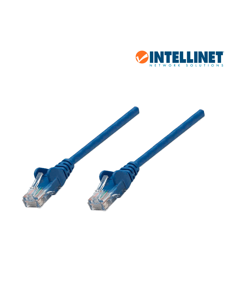 INTELLINET 318983 - Cable patch / 2.0 metros ( 7.0f) / Cat 5e / UTP Azul / Patch cord