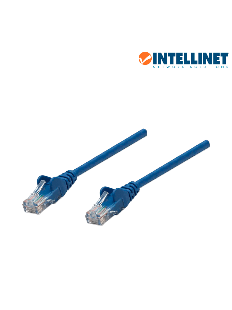 INTELLINET 319775 - Cable patch / 3.0 metros (10.0f) / Cat 5e / UTP Azul / patch cord