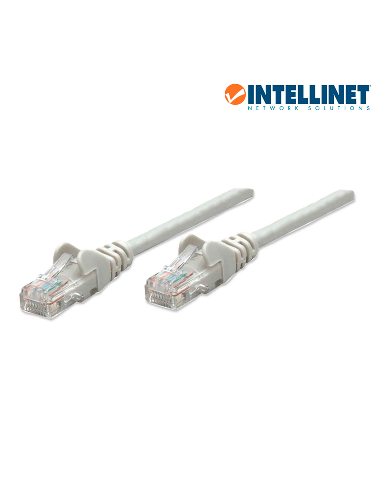 INTELLINET 319768 - Cable patch / 3.0 metros (10.0f) / Cat 5e / UTP Gris / Patch cord