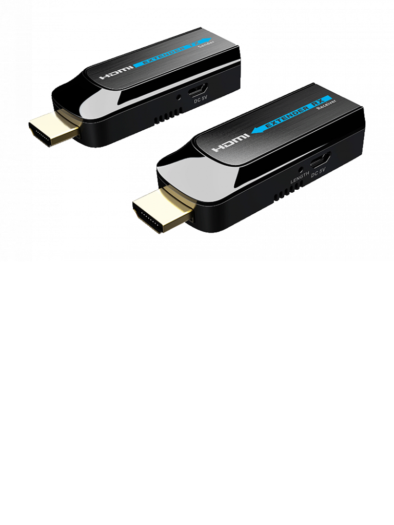 SAXXON LKV372S- Kit mini extensor  HDMI/ Cable UTP recomendado CAT 6/ 6A/  1080p / 50 Metros / Alimentacion MICRO  USB / Compatible con  HDCP 1.4 / PLUG & PLAY