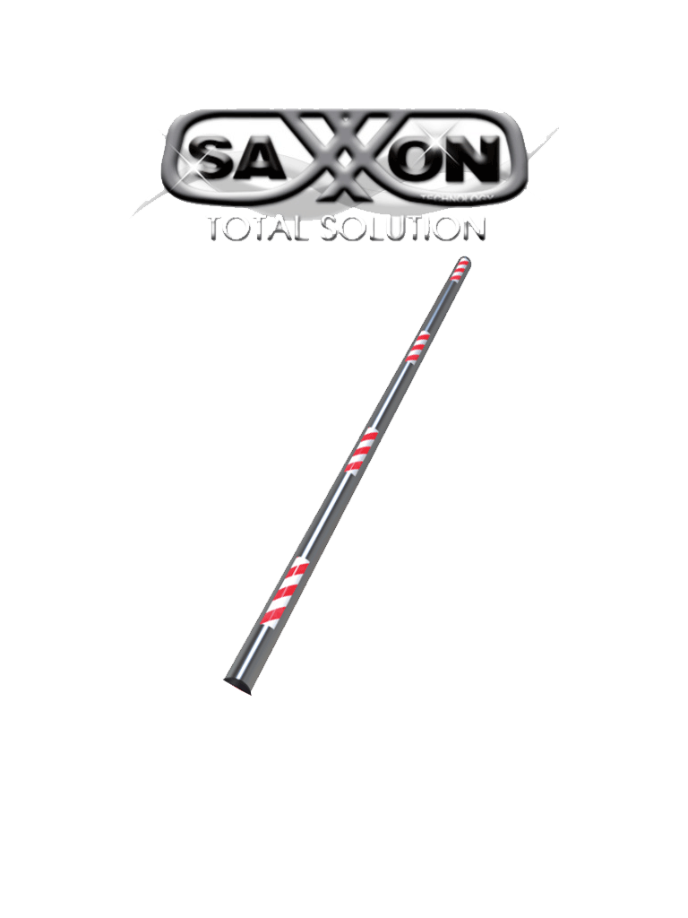 SAXXON SAX30B Brazo de aluminio de 3 metros / Reflejantes en color rojo / Para barrera manual EH30L / Sobre Pedido