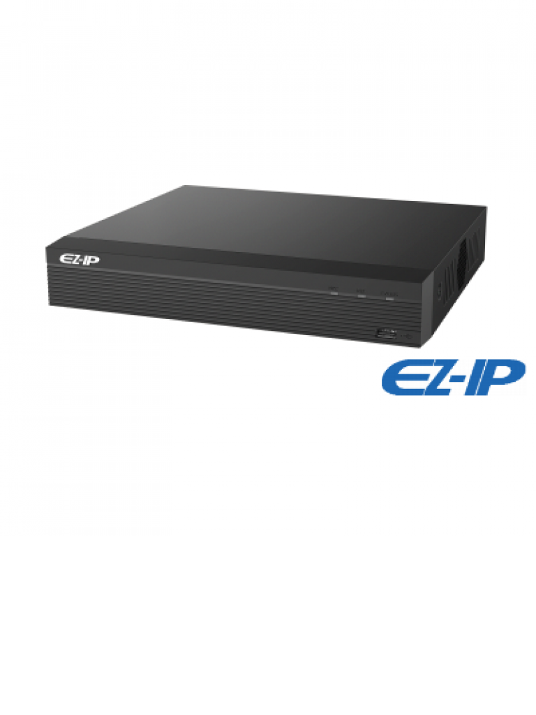DAHUA EZIP NVR1B08HSP - NVR 8 Canales IP / H265+ & H264+ / 8 Puertos PoE / Rendimiento 80 Mbps /  HDMI / VGA / Puerto SATA 6TB