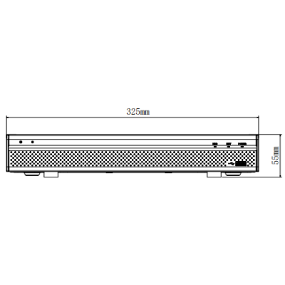 Dahua - XVR5116H-4KL-Grabador-16-canales-4k-Entrada-salida-audio-8-ip-adicional-dimensiones