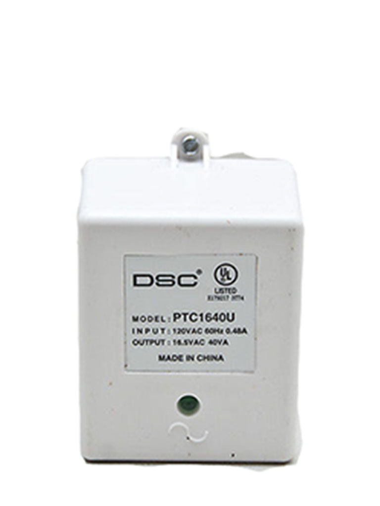 DSC PTC1640U - Transformador 16VCA / 40VA Fusible Interno para paneles y módulos de NEO, Power Series y Maxsys