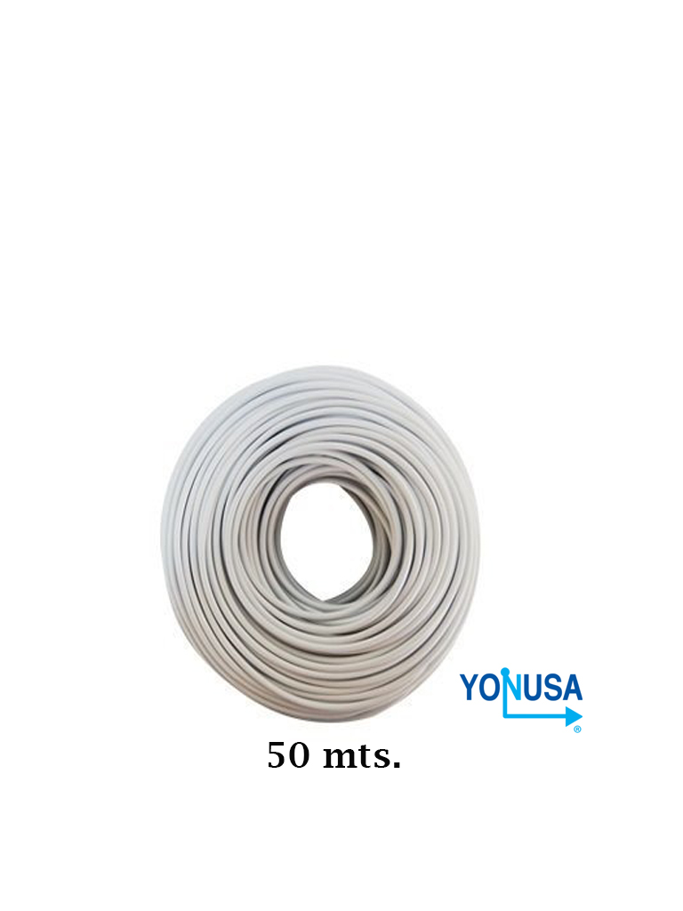 YONUSA CDA50 - Bobina de cable bujía con doble aislado de 50 mts para uso en cercas eléctricas con energizadores Yonusa/ calibre 22 AWG especial indicado para soportar de 10,000 a 12,000 V  / #promo10