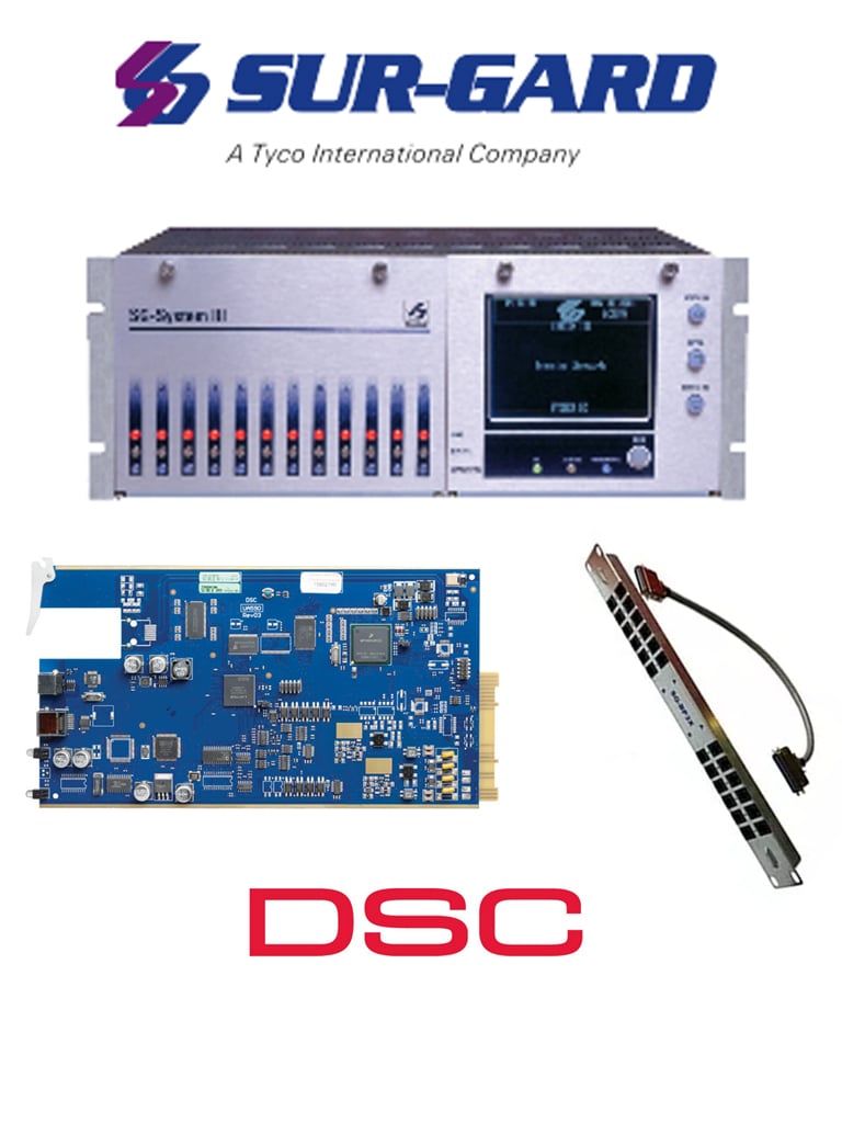 DSC Kit SGSIII-2L - Kit Surgard System III + 2 Tarjetas de Línea Telefónica.