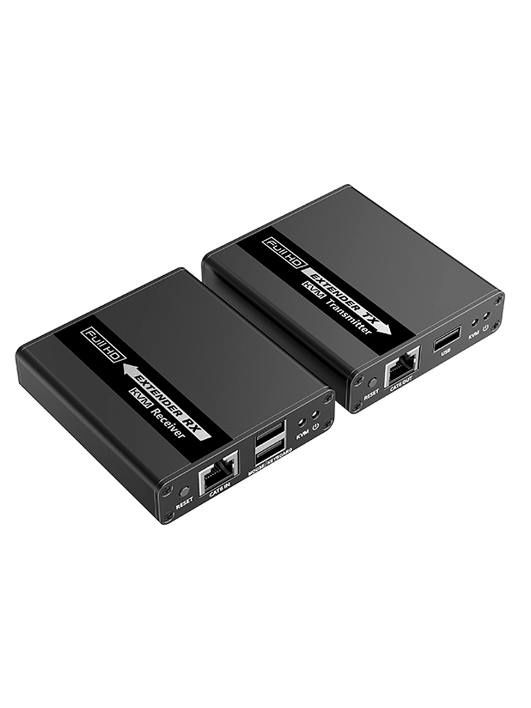 SAXXON LKV223KVM - Kit Extensor KVM de Video HDMI y Puerto USB/ Resolución 1080P @ 60 Hz/ HDR/ Hasta 70 metros con Cat6/6A/7/ Cero latencia/ Loop HDMI en Transmisor/ Salida de audio/ Función EDID/ 