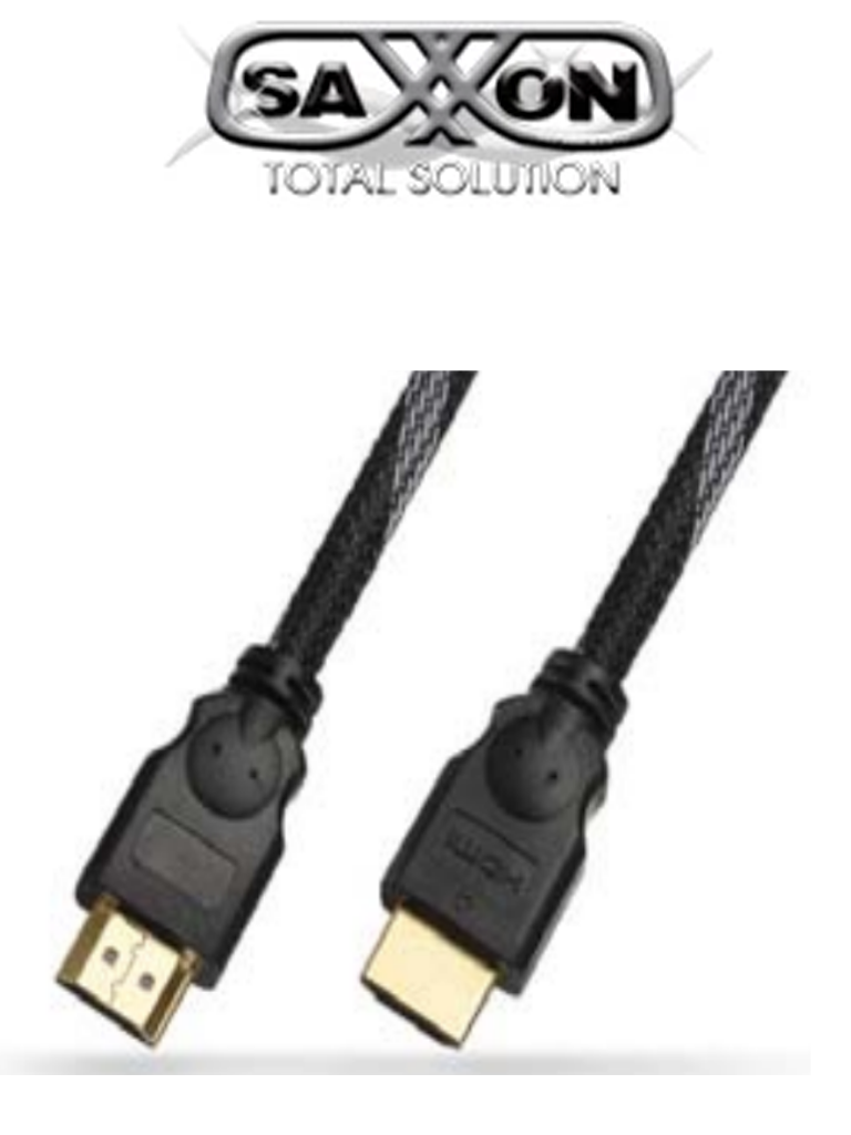 SAXXON HD2023M - Cable HDMI de ultra alta resolucion 4K de 3M/ color negro/ HDMI 2.0