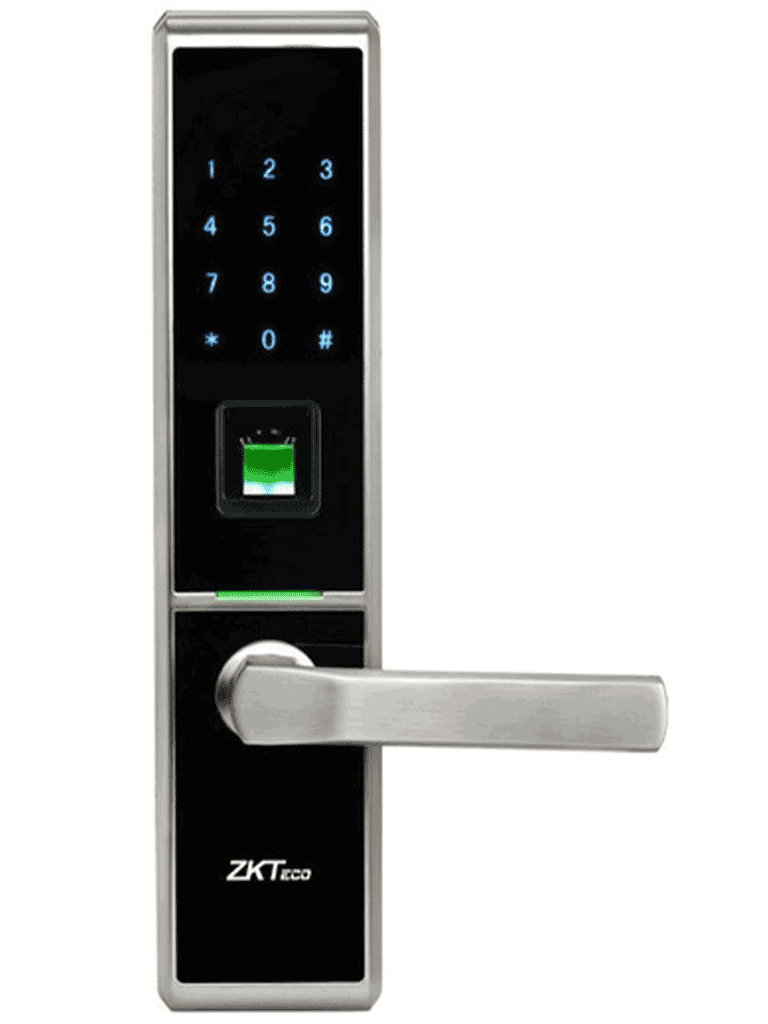 ZKTECO TL100ID - Cerradura Biometrica / 100 Usuarios con Huella o Tarjetas ID 125 Khz / Control remoto / Password / Con un Pestillo y Dos Cerrojos de Seguridad 