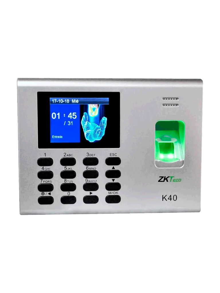 Control-Acceso-Asistencia-Simple-Huellas-USB-Hoja-Cálculo-Bateria-Respaldo-K40-ZK-TVC-Secundaria