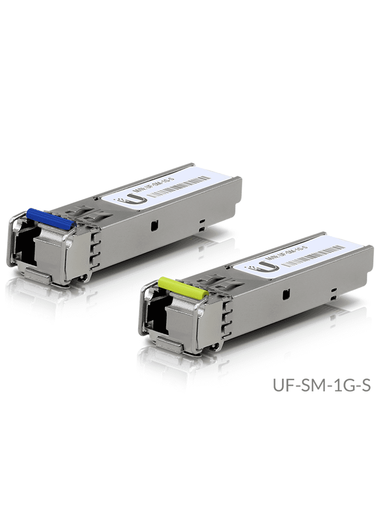 Ubiquiti UF-SM-1G-S - Transceptor SFP MonoModo/ Mini Gbic/ Rendimiento hasta 1Gbps/ Conector tipo LC/ Conexión hasta 3Km