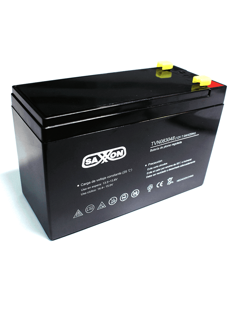 SAXXON CBAT7AH - Bateria de respaldo de 12 volts libre de mantenimiento y facil instalacion / 7 AH/ compatible DSC/ CCTV/ Acceso