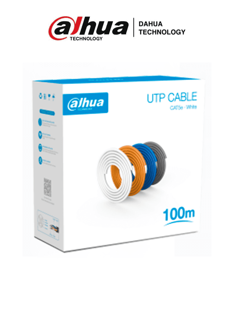 DAHUA DH-PFM920I-5EU-100 - Bobina de 100 Mts de Cable UTP Cat5e 100% Cobre/ Color Gris/ Ideal para Redes de Datos y Video/ #LoNuevo