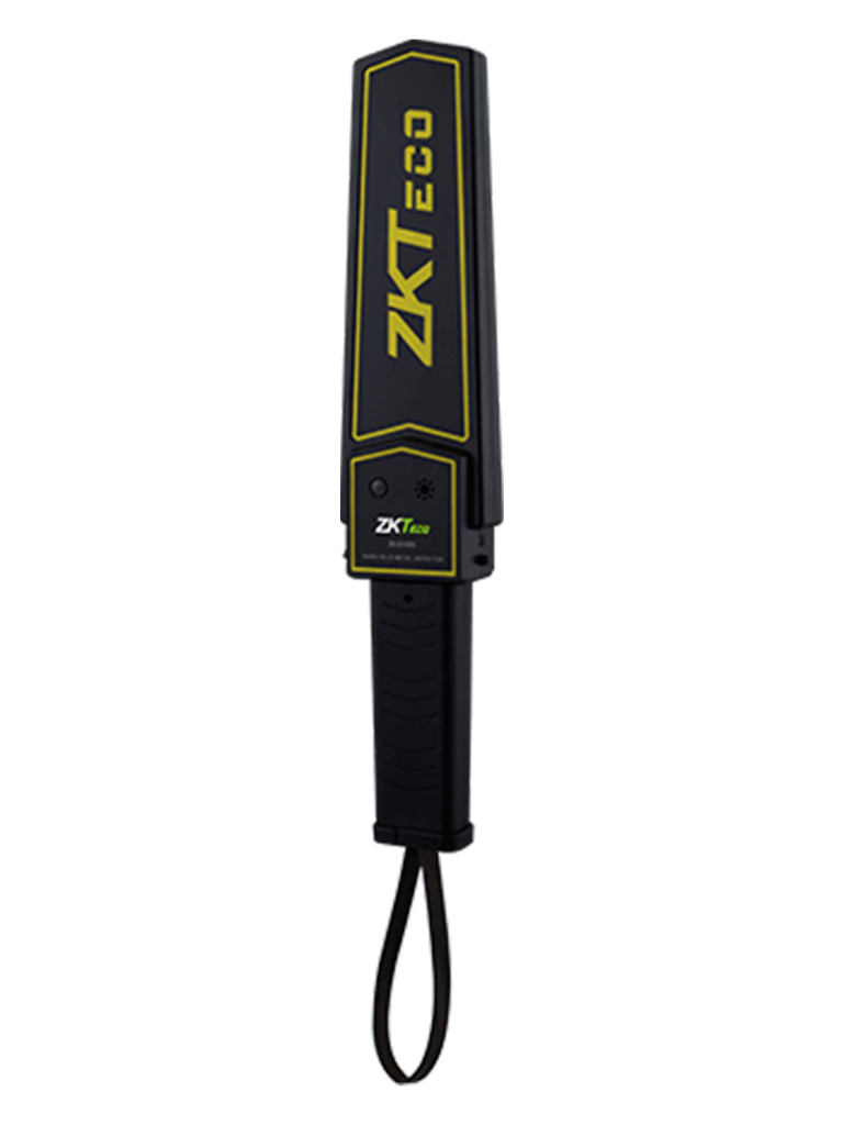 ZKTECO D100S - Detector de Metales Portátil / Batería de Litio Recargable 9 VCD / Alarma configurable Audio, Luz, Vibración / Intensidad de 75 dB