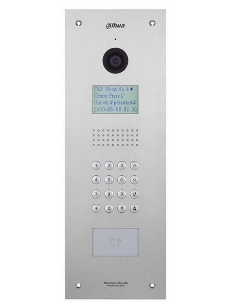 DAHUA VTO1210CX - Frente de calle IP para apartamentos / Camara 1.3  MP / Hasta 1 000 monitores / IK07 / Deteccion de presencia / IP54 / Apertura con tarjeta/ #TocToc