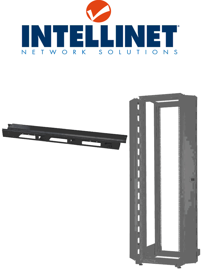 INTELLINET 670760 - Organizador Vertical de Cableado para Rack/ 42 UR/ Color Negro / Lateral / Derecho