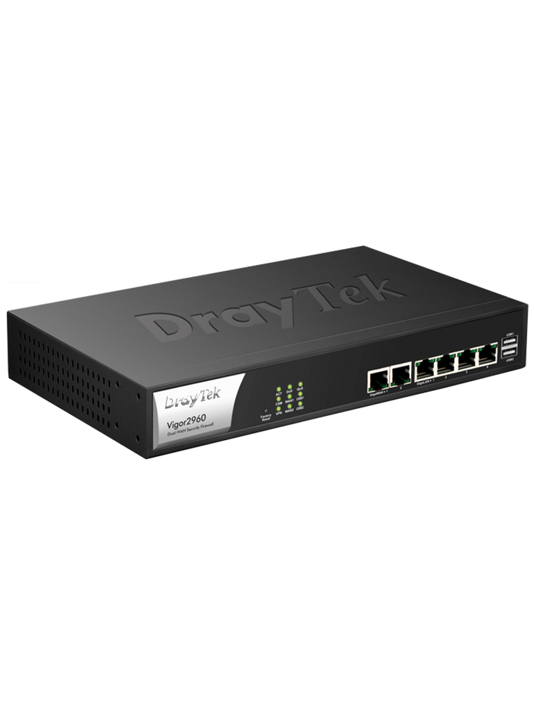 DRAYTEK VIGOR2960- Ruteador 200 VPN/ 2 Puertos GB WAN/ 4 GB LAN/ Soporta IPv6 